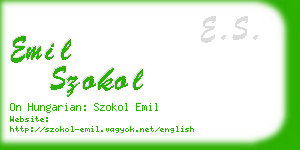 emil szokol business card